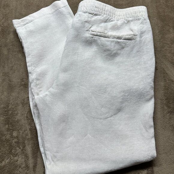 H&M Women’s Linen-Blend Pants – Light Beige – Size L - Picture 7 of 9